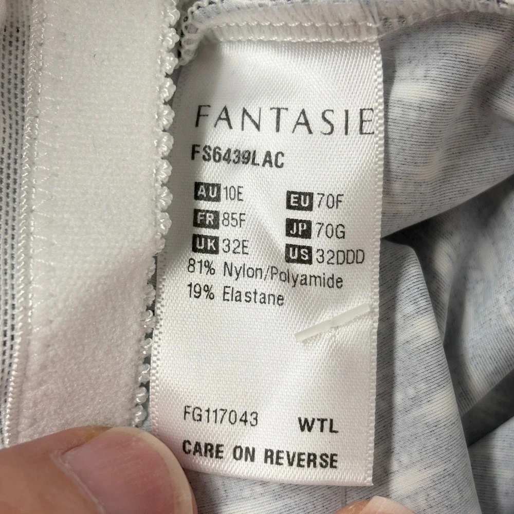 NWT Fantasie Women Tankini 32DDD Black White Byron Bay Underwire FS6439LAC Swim